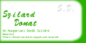 szilard donat business card