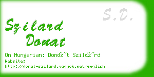 szilard donat business card